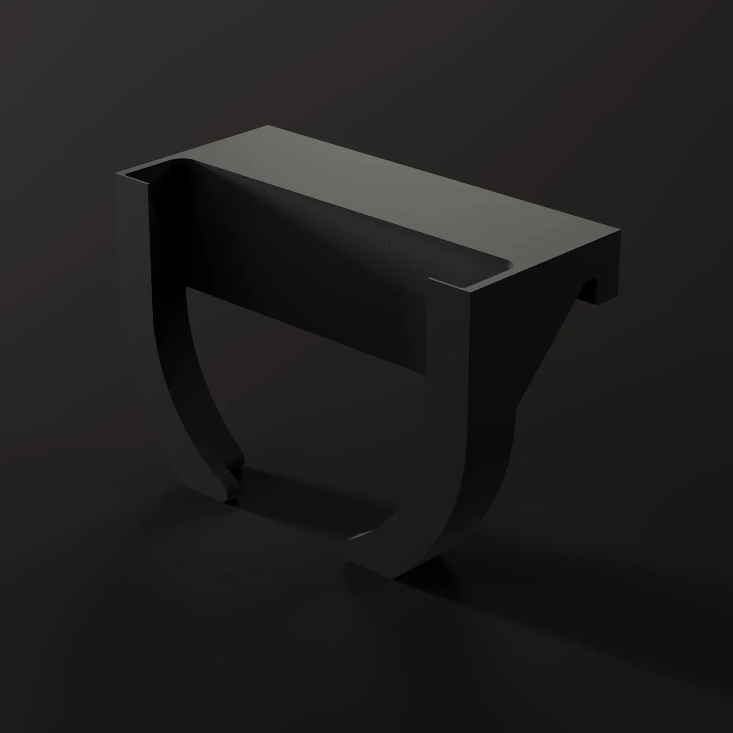 Magnetischer Siebträgerhalter in Gebrauchslage, mit der Aufnahme für den Siebträger der De'Longhi Dedica (3D-Render)