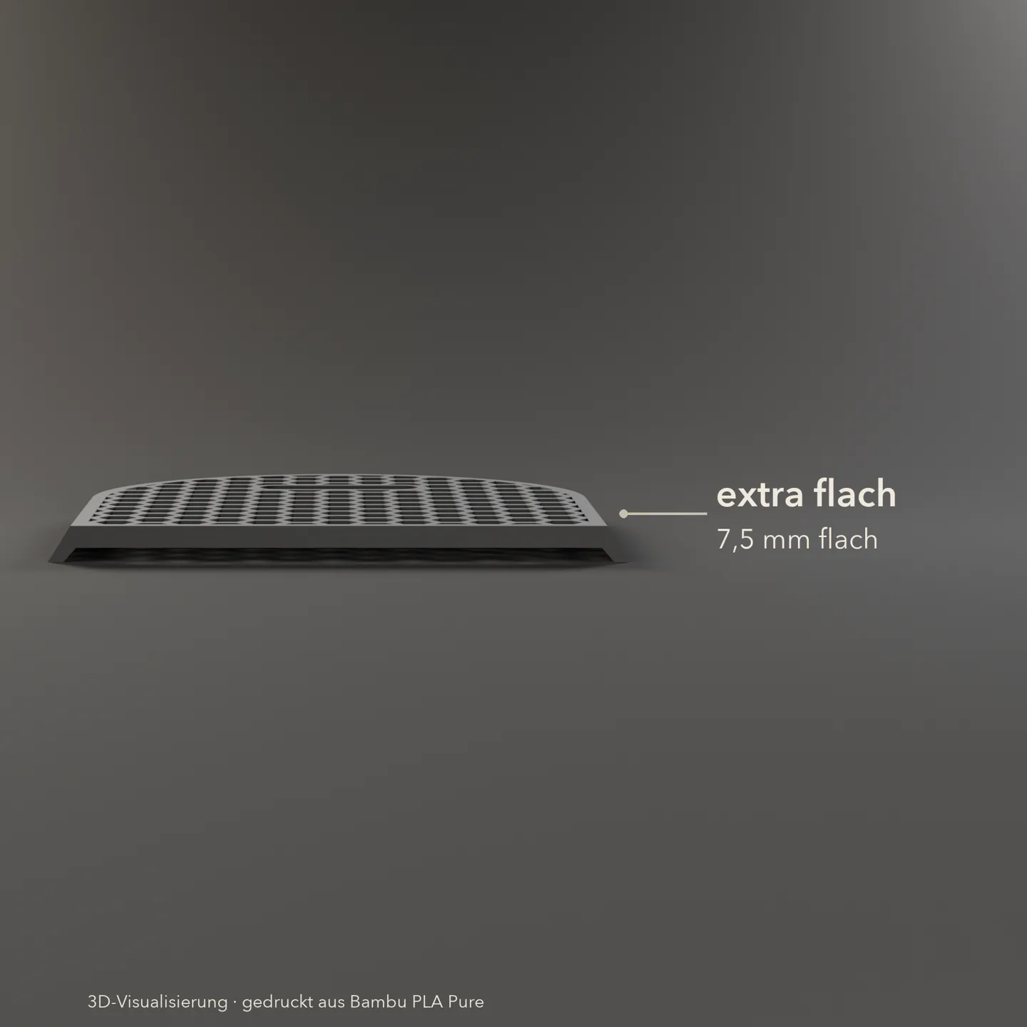 Abtropfgitter Honeycomb von der Seite: nur 7,5 mm flach