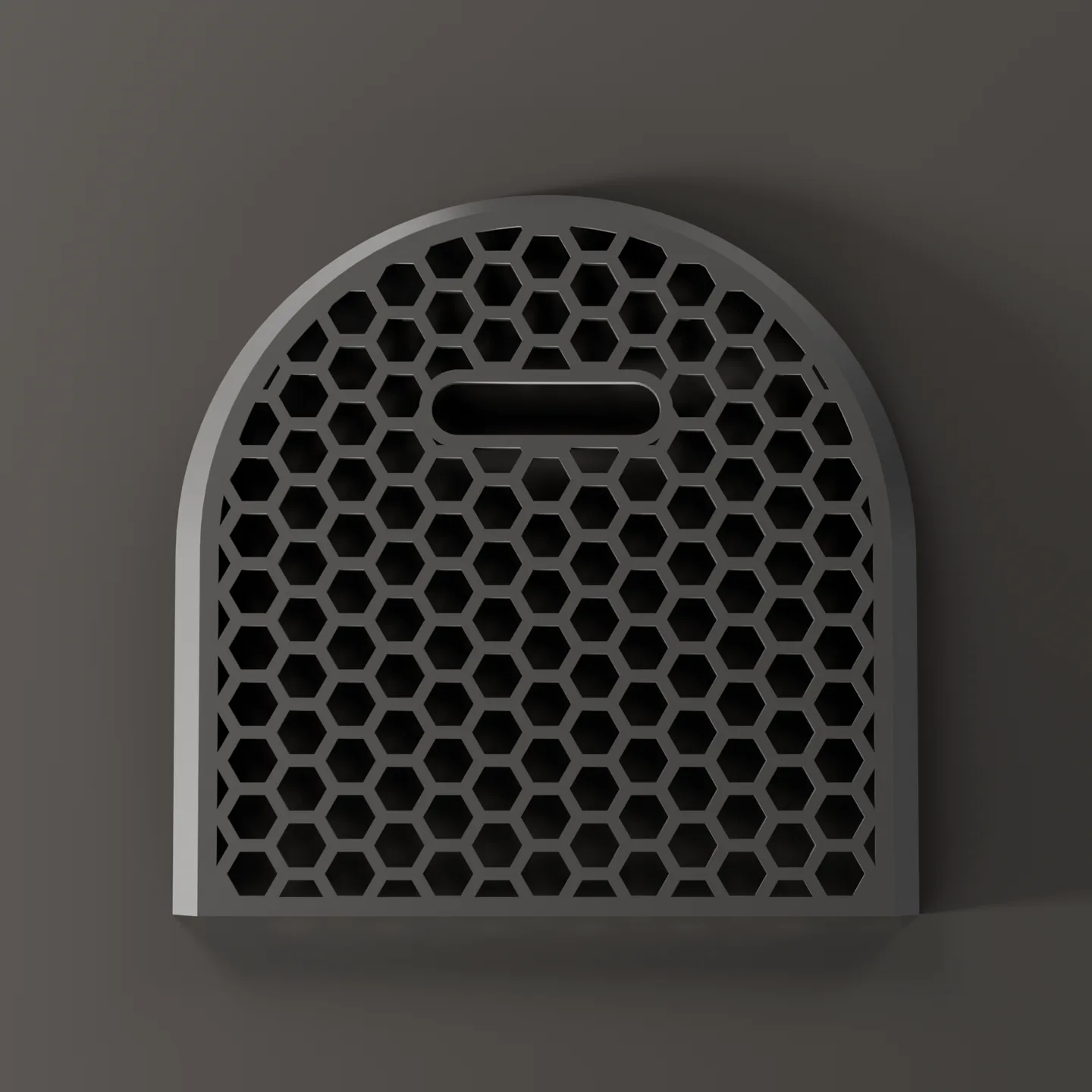 Abtropfgitter Honeycomb von oben: Wabenmuster als Ersatz für das Gitter in der De'Longhi Dedica (3D-Render)