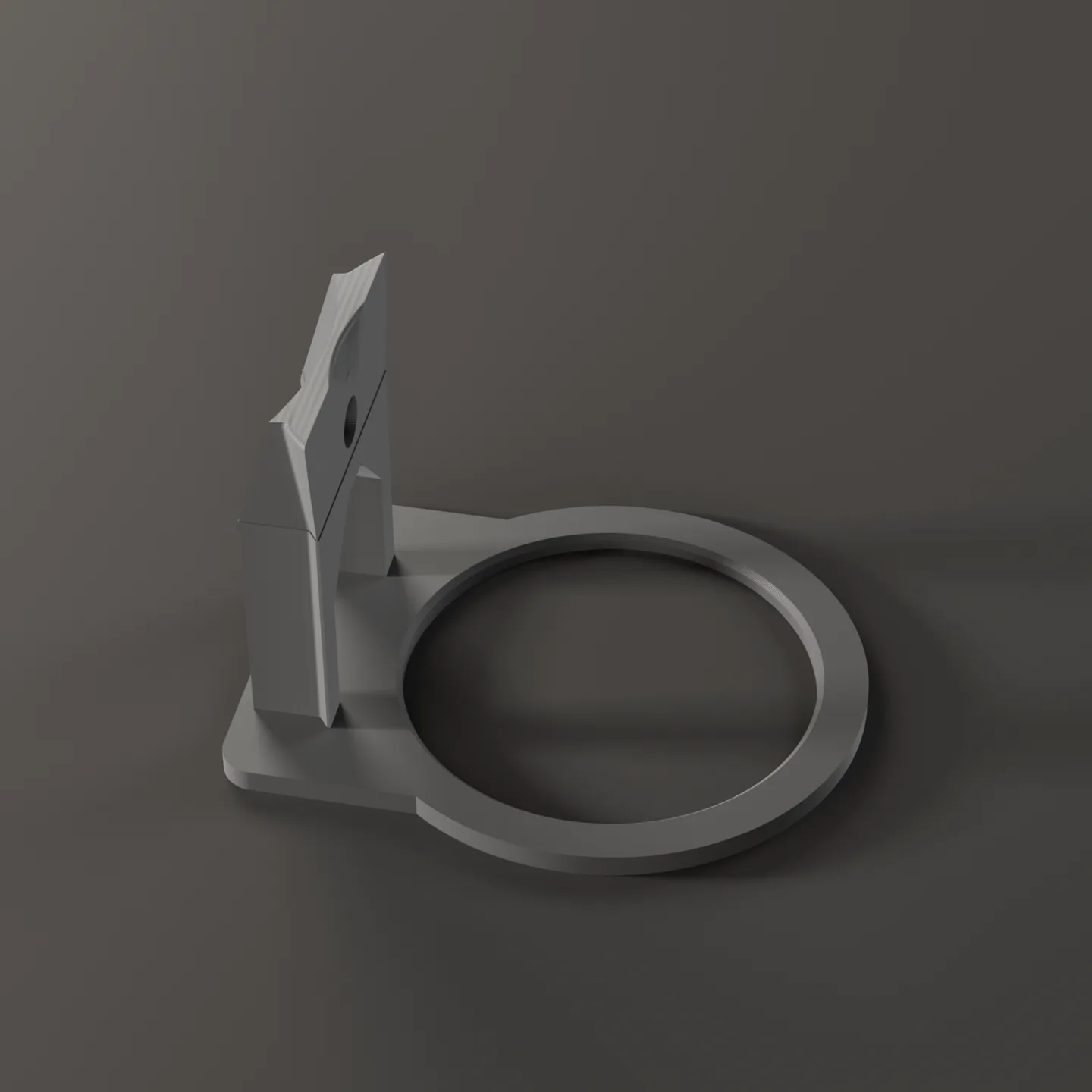 Mühlenhalter für die DF64: Stellplatz für den Blindshaker, schräg von vorn (3D-Render)