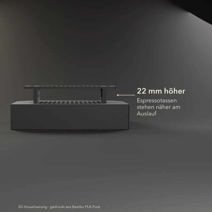Render: Tassenerhöhung 22 mm auf der Abtropfschale