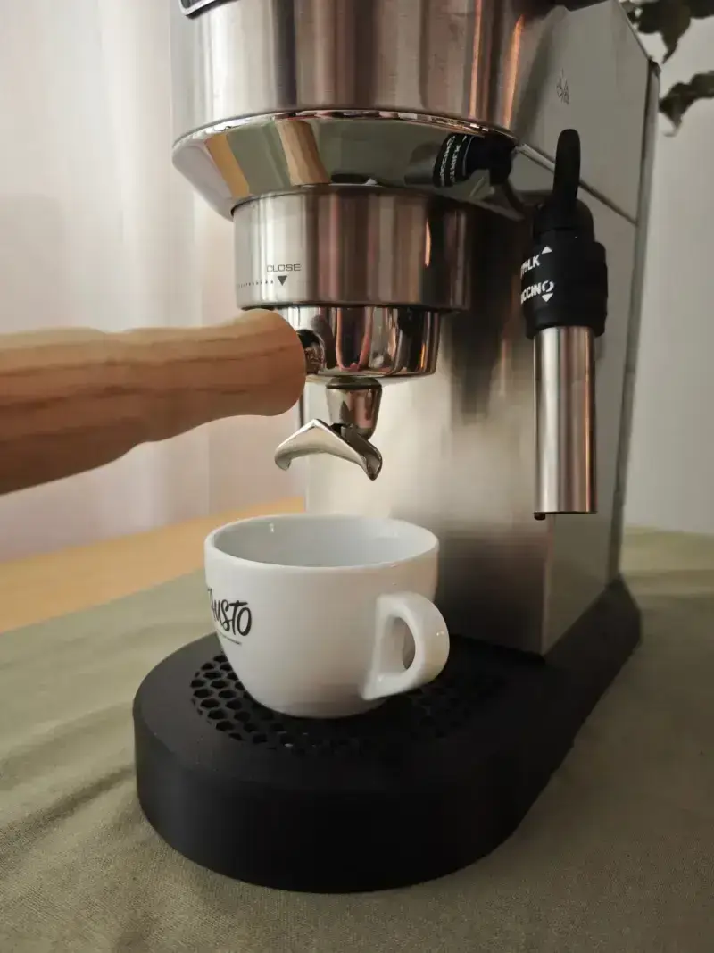 Vassoio di raccolta con design a nido d'ape per Delonghi Dedica